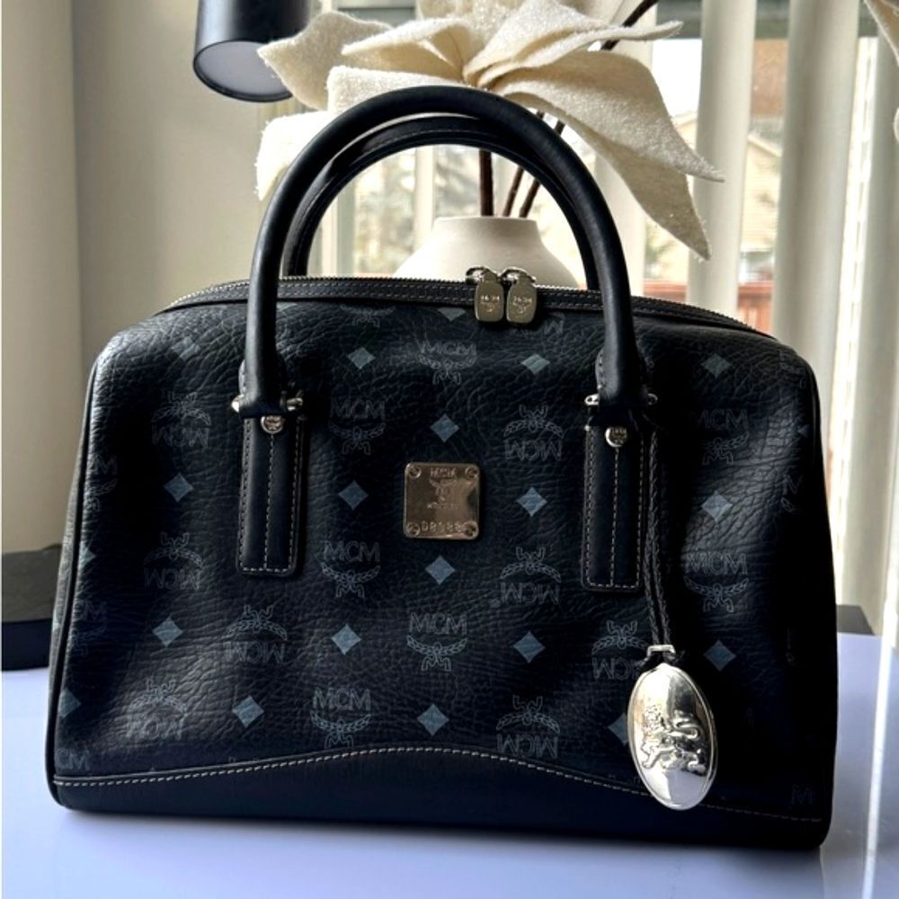 MCM Visetos Boston Bag